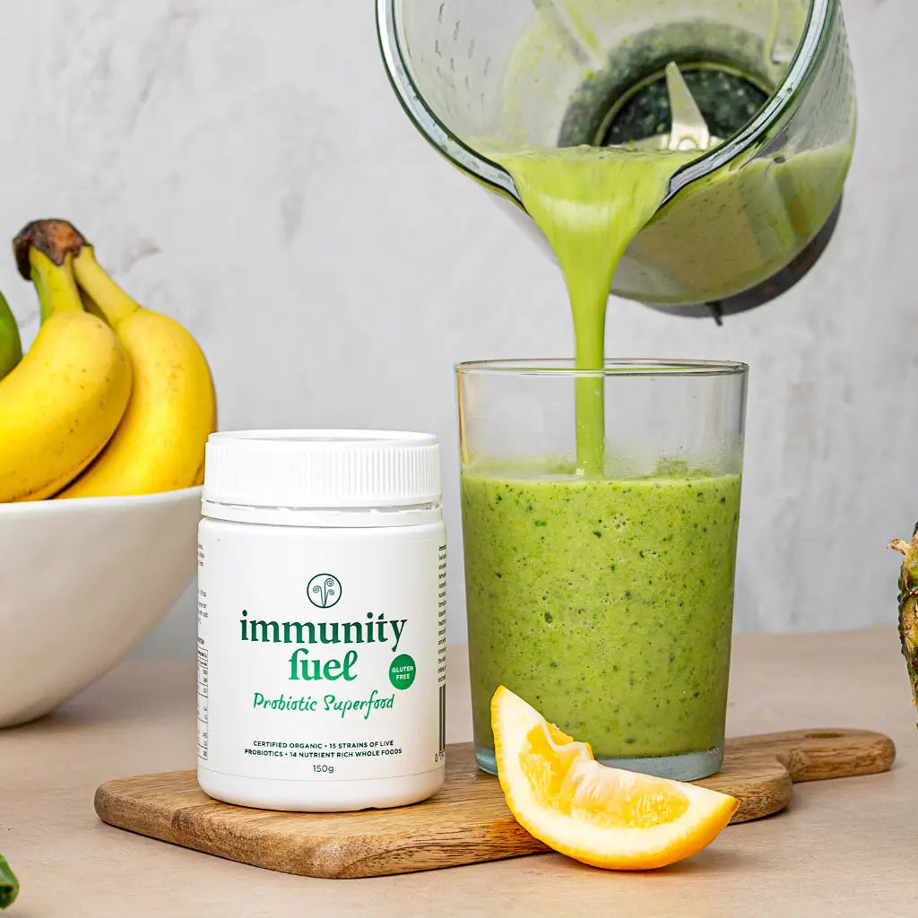 Certified organic probiotic powder for gut health and immune system support