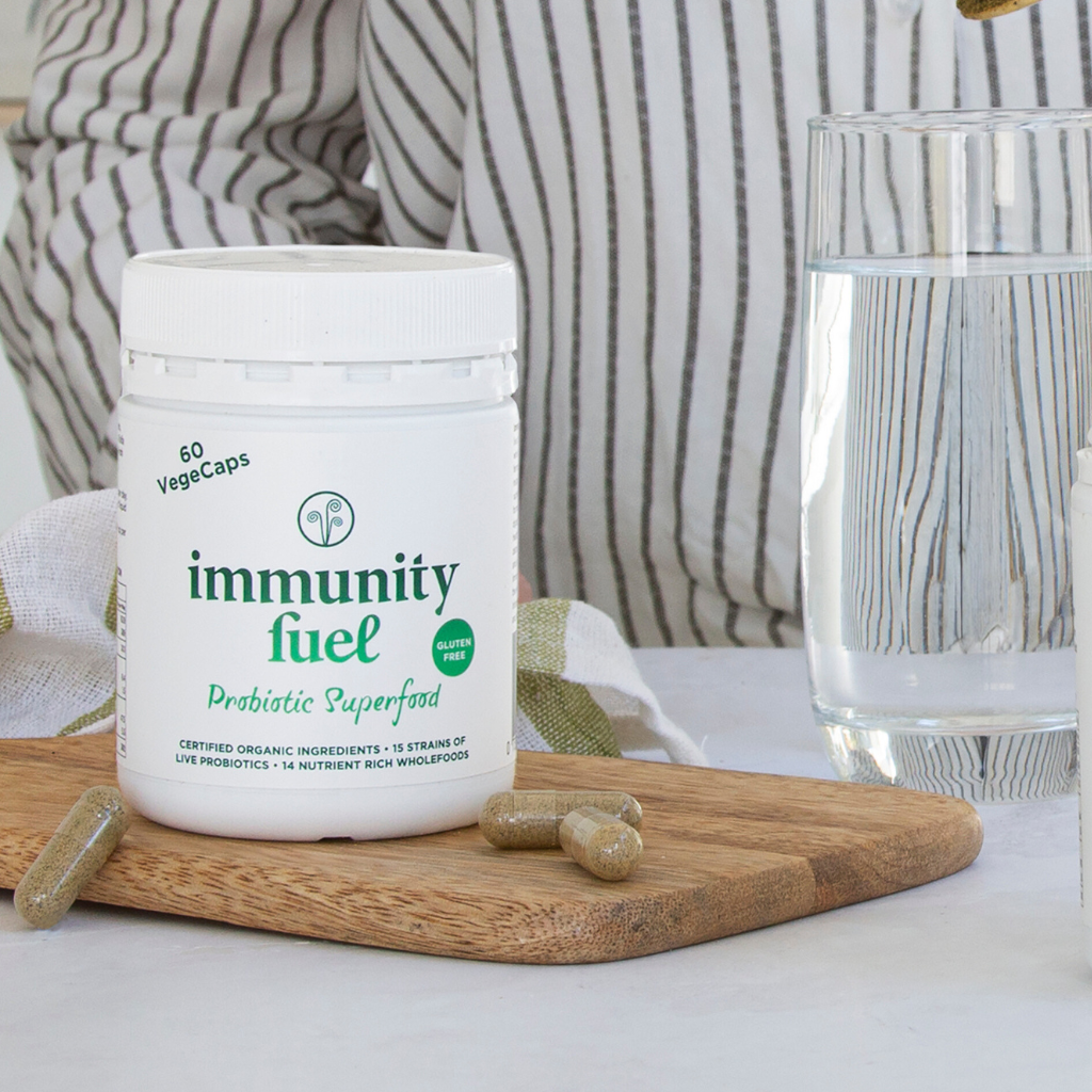 Probiotic superfood vegecaps for gut health